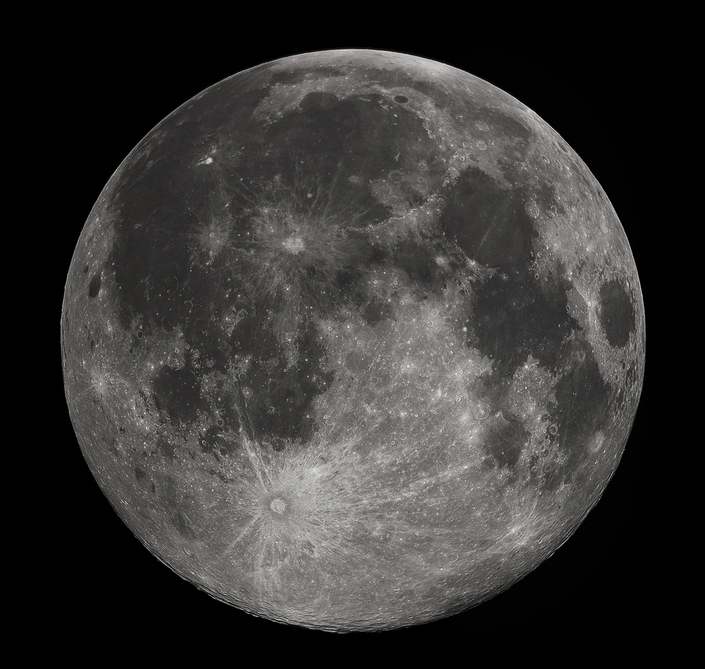 Detailed moon surface